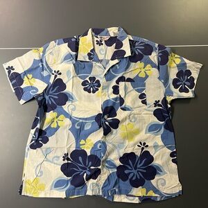 Structure Blue and Yellow Floral Men's Shirt